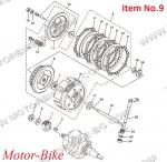 ДИСК ЗА СЪЕДИНИТЕЛ ЗА ЯМАХА XT 125 / YB 125 / YBR 125 / YFM125R 125 /4 БР. К-Т/-2